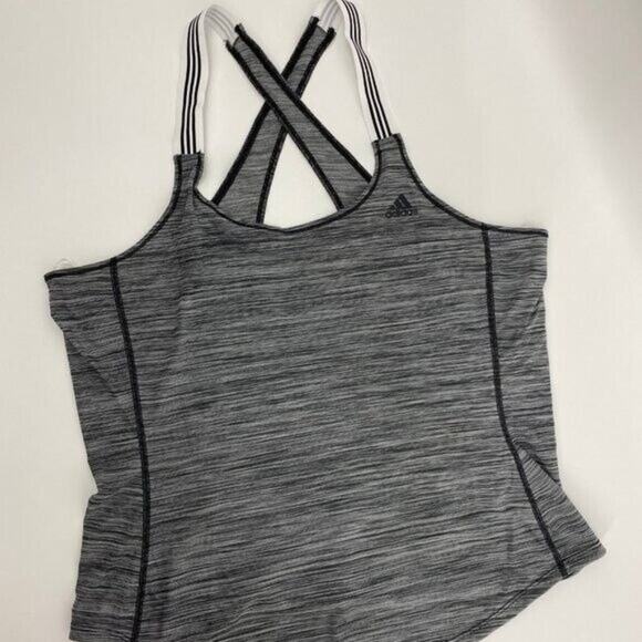 Adidas Climalite Womens Gray Per Xback Crossback Tank Top NEW Large - Picture 7 of 8